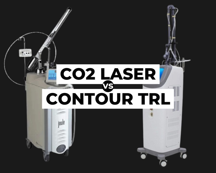 Comparison of a CO2 laser device and the Contour TRL laser device